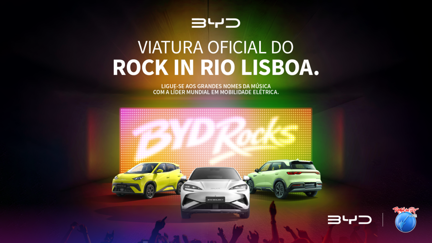 BYD É A VIATURA OFICIAL DO ROCK IN RIO LISBOA 2026
