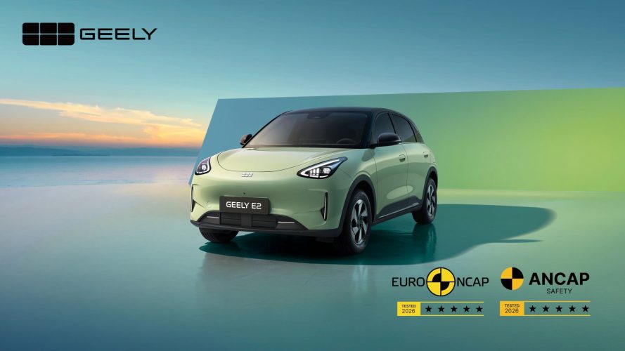 Geely E2 é o primeiro modelo da Geely a conquistar 5 estrelas NCAP e ANCAP